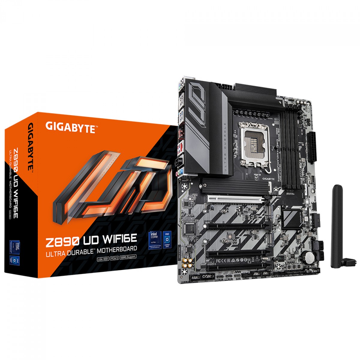 Placa Mãe Gigabyte Z890 UD WIFI6E, Chipset Z890, Intel LGA 1851, ATX, DDR5