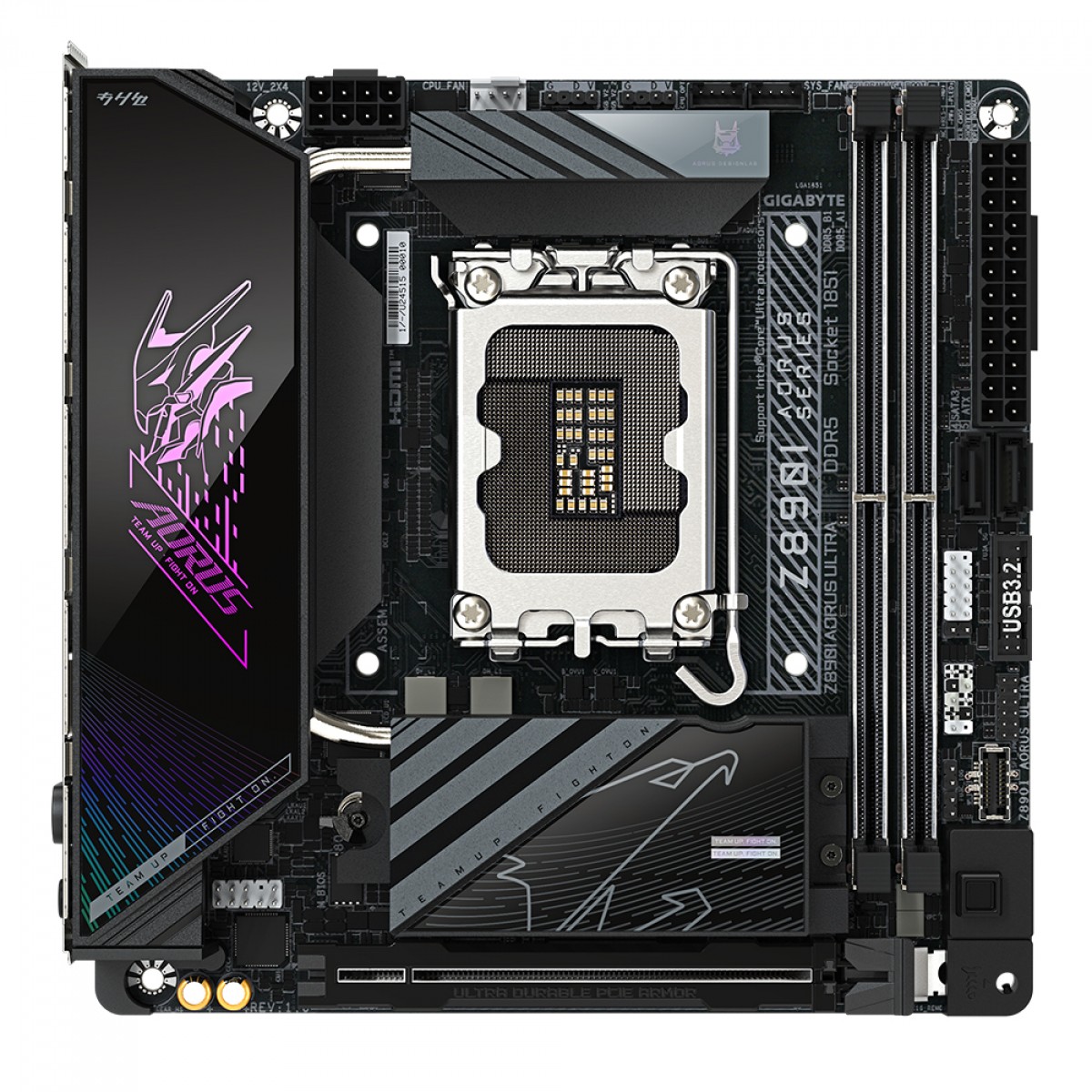 Placa Mãe Gigabyte Z890I AORUS ULTRA, Chipset Z890, Intel LGA 1851, Mini-ITX, DDR5