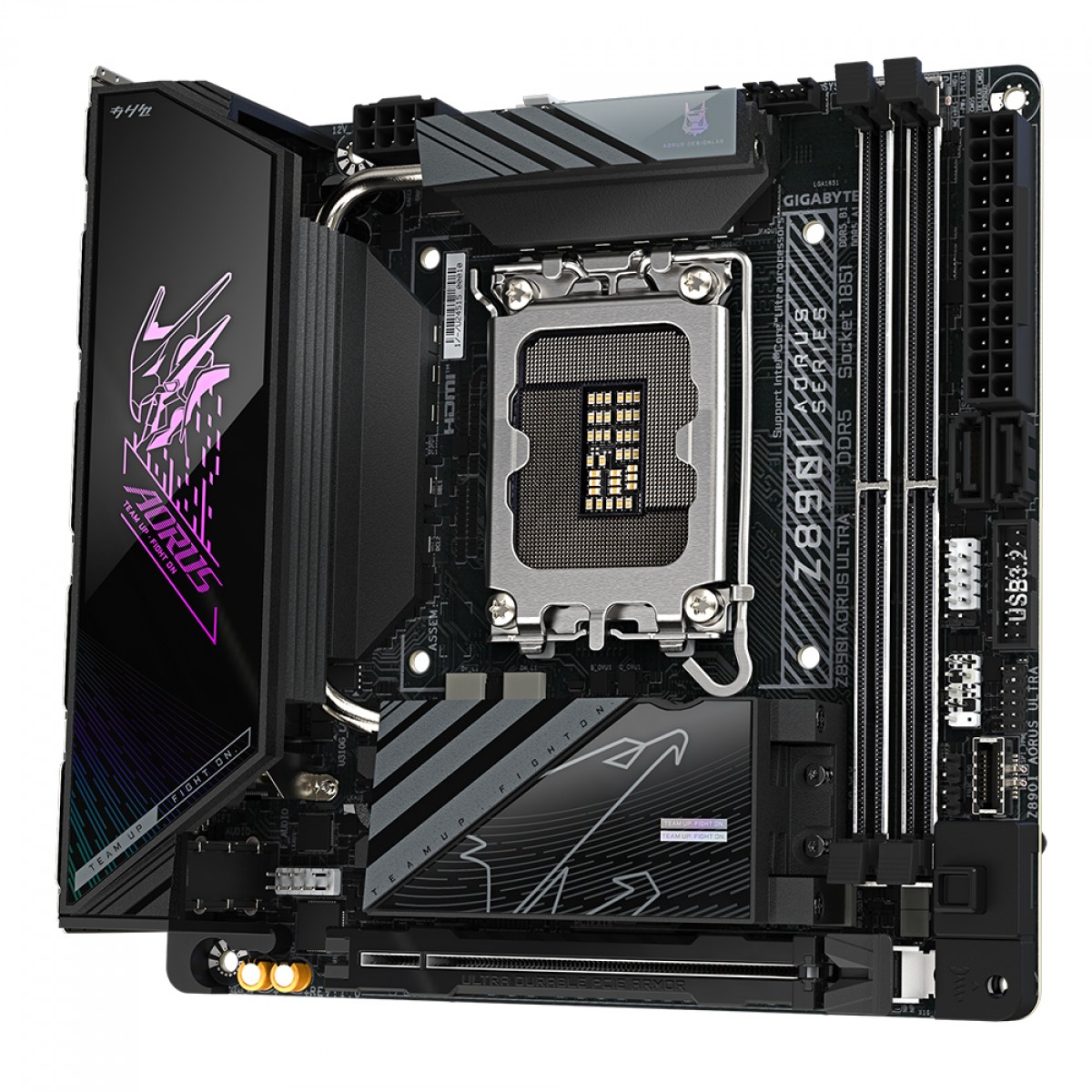 Placa Mãe Gigabyte Z890I AORUS ULTRA, Chipset Z890, Intel LGA 1851, Mini-ITX, DDR5