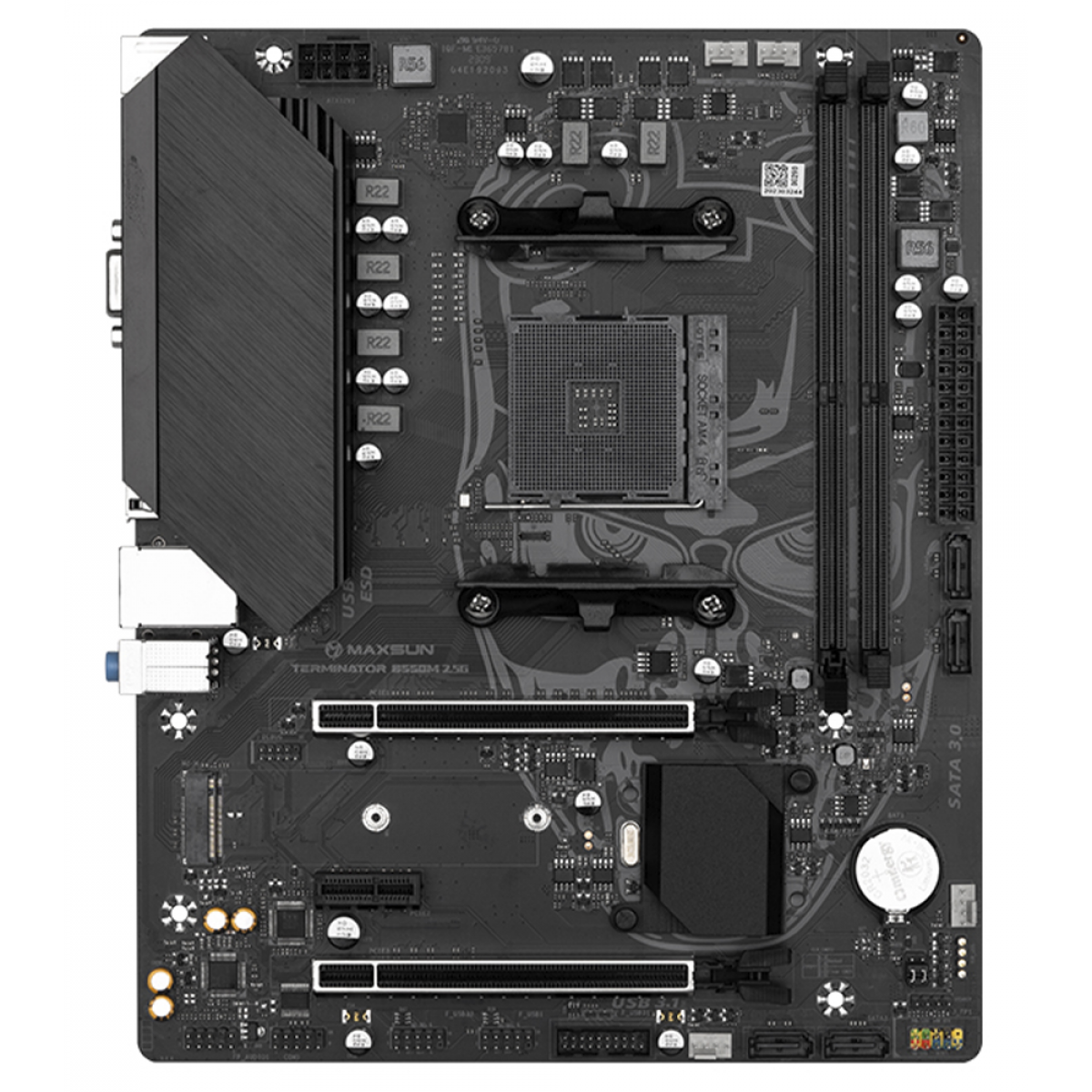 Placa Mãe MAXSUN B550M 2.5G MS-Terminator, Chipset B550, AMD AM4, mATX, DDR4
