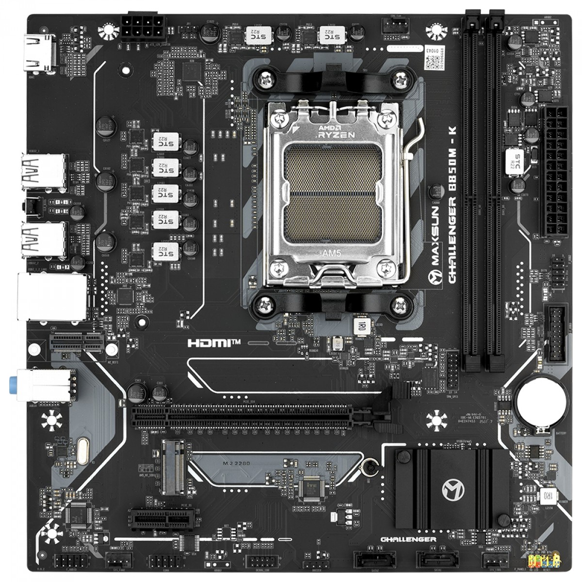 Placa Mãe Maxsun Challenger B850M-K, Chipset B850, AMD AM5, mATX, DDR5