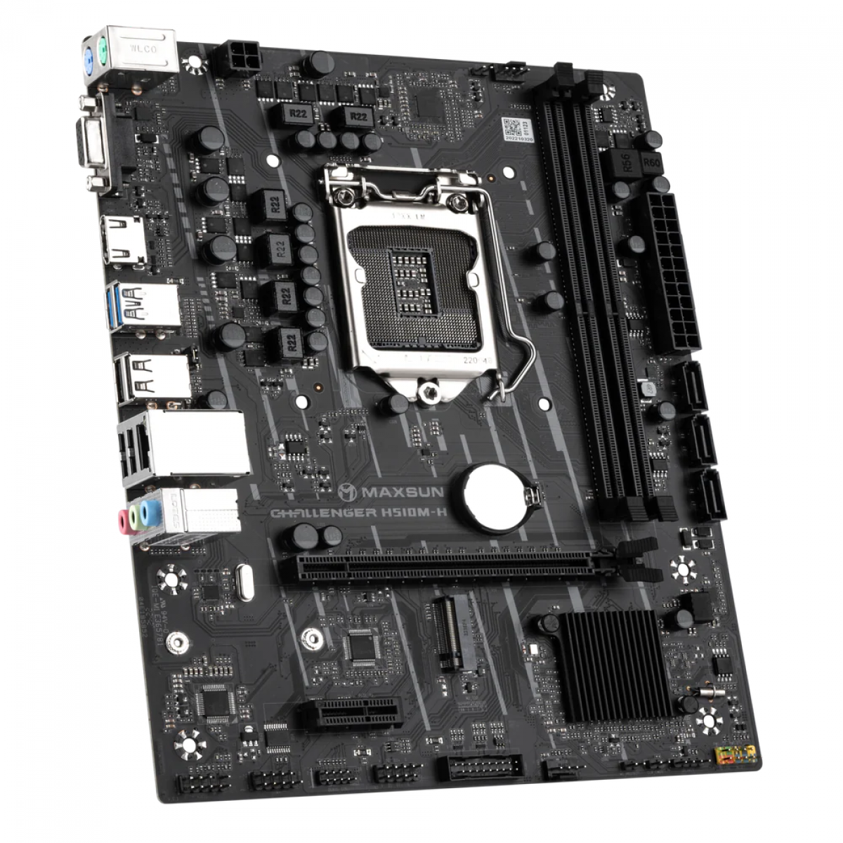 Placa Mãe MAXSUN Challenger H510M-H, Chipset H470, Intel LGA 1200, m-ATX, DDR4