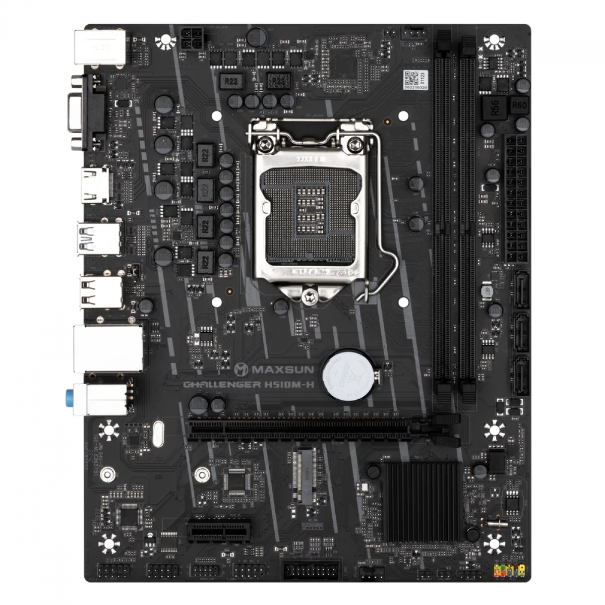 Placa Mãe MAXSUN Challenger H510M-H, Chipset H470, Intel LGA 1200, m-ATX, DDR4