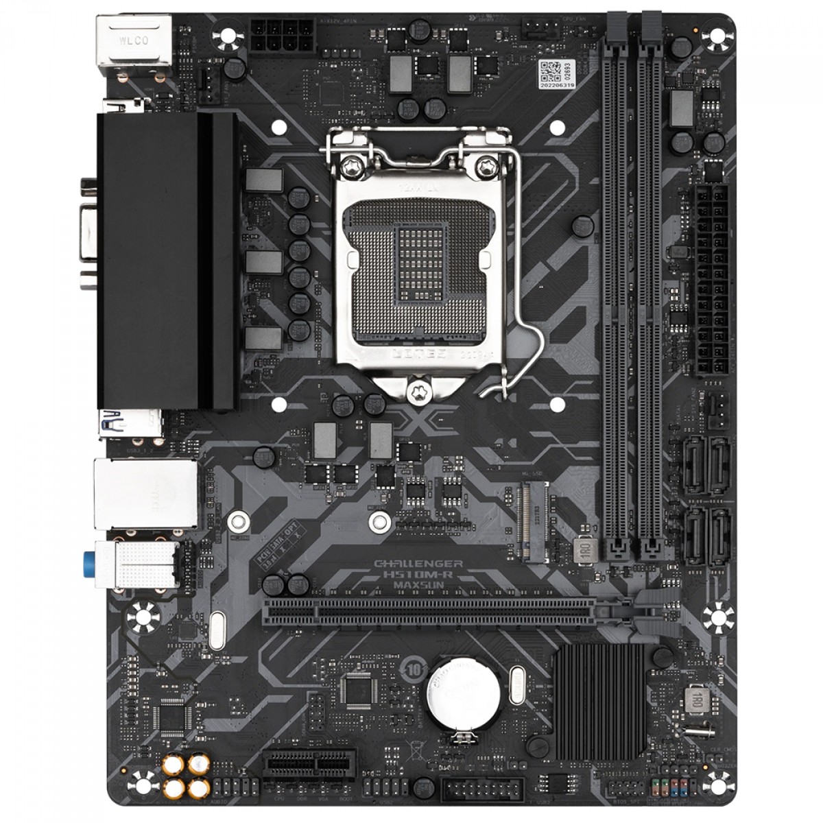 Placa Mãe Maxsun Challenger H510M-R, Chipset H510, Intel LGA 1200, mATX, DDR4