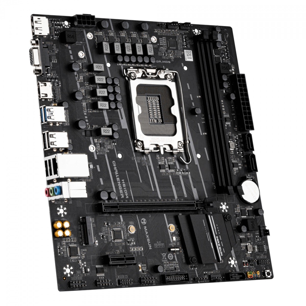 Placa Mãe MAXSUN Challenger H610M, Chipset H610, Intel LGA 1700, m-ATX, DDR4, MS-Challenger H610M