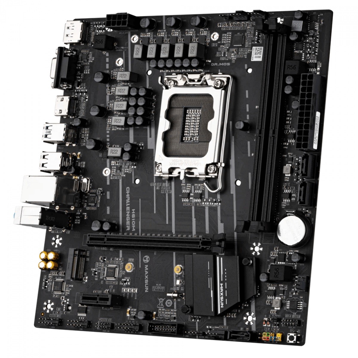Placa Mãe MAXSUN Challenger H610M, Chipset H610, Intel LGA 1700, m-ATX, DDR4, MS-Challenger H610M