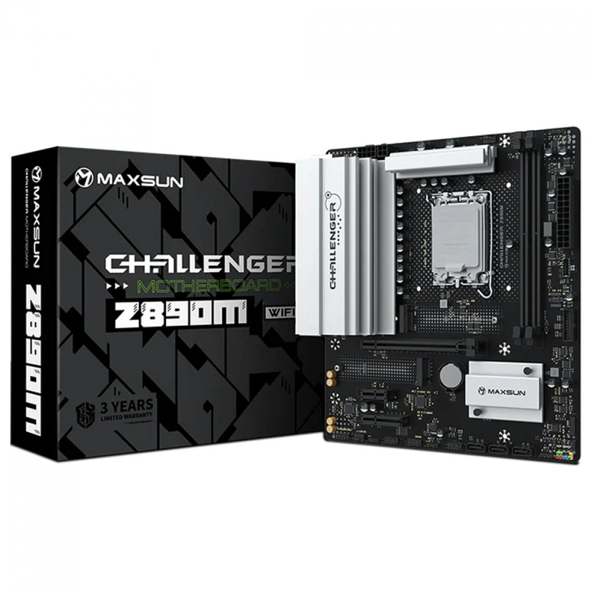 Placa Mãe Maxsun Challenger Z890M WiFi, Chipset Z890, Intel LGA 1851, mATX, DDR5
