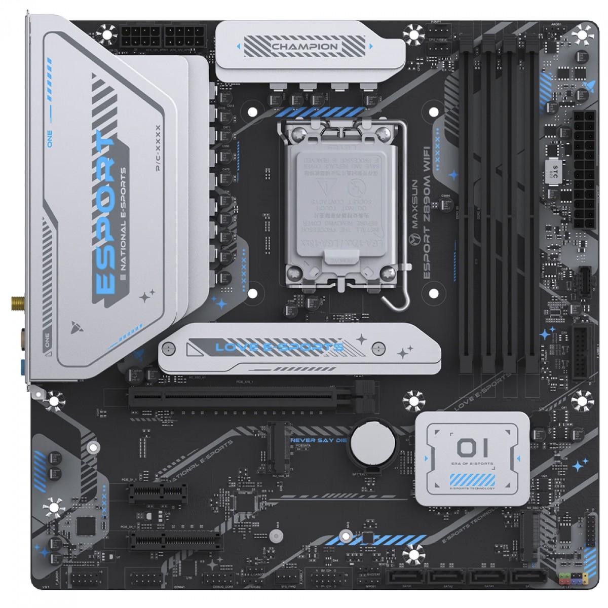 Placa Mãe Maxsun eSport Z890M WiFi, Chipset Z890, Intel LGA 1851, mATX, DDR5