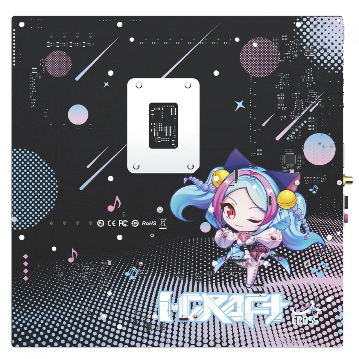 Placa Mãe Maxsun iCraft B860M Cross PRO, Chipset B860, Intel LGA 1851, mATX, DDR5, Branco