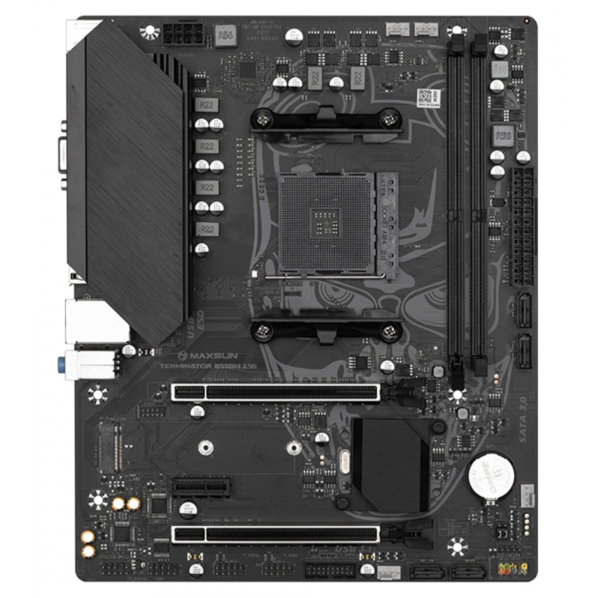 Placa Mãe MAXSUN MS-Terminator B550M 2.5G, Chipset B550, AMD AM4, mATX, DDR4