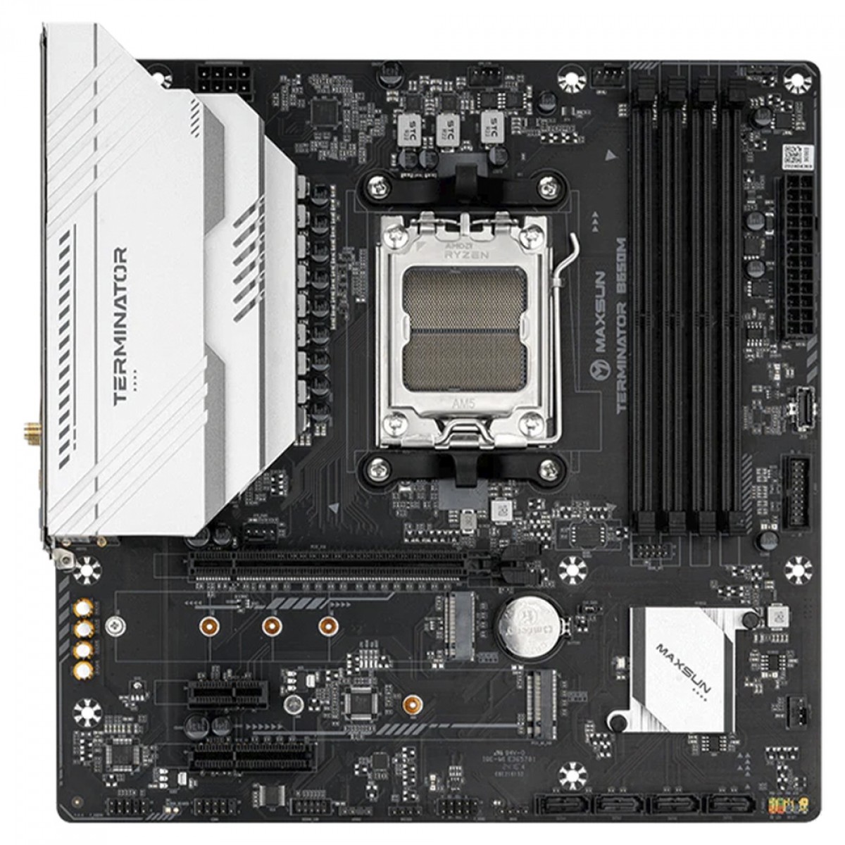 Placa Mãe Maxsun Terminator B650M WiFi6, Chipset B650, AMD AM5, mATX, DDR5