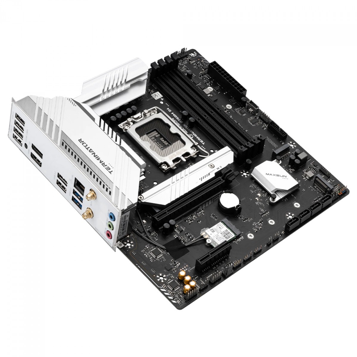 Placa Mãe Maxsun Terminator B760M D4 WiFi 6E, Chipset B760, Intel LGA 1700, mATX, DDR4