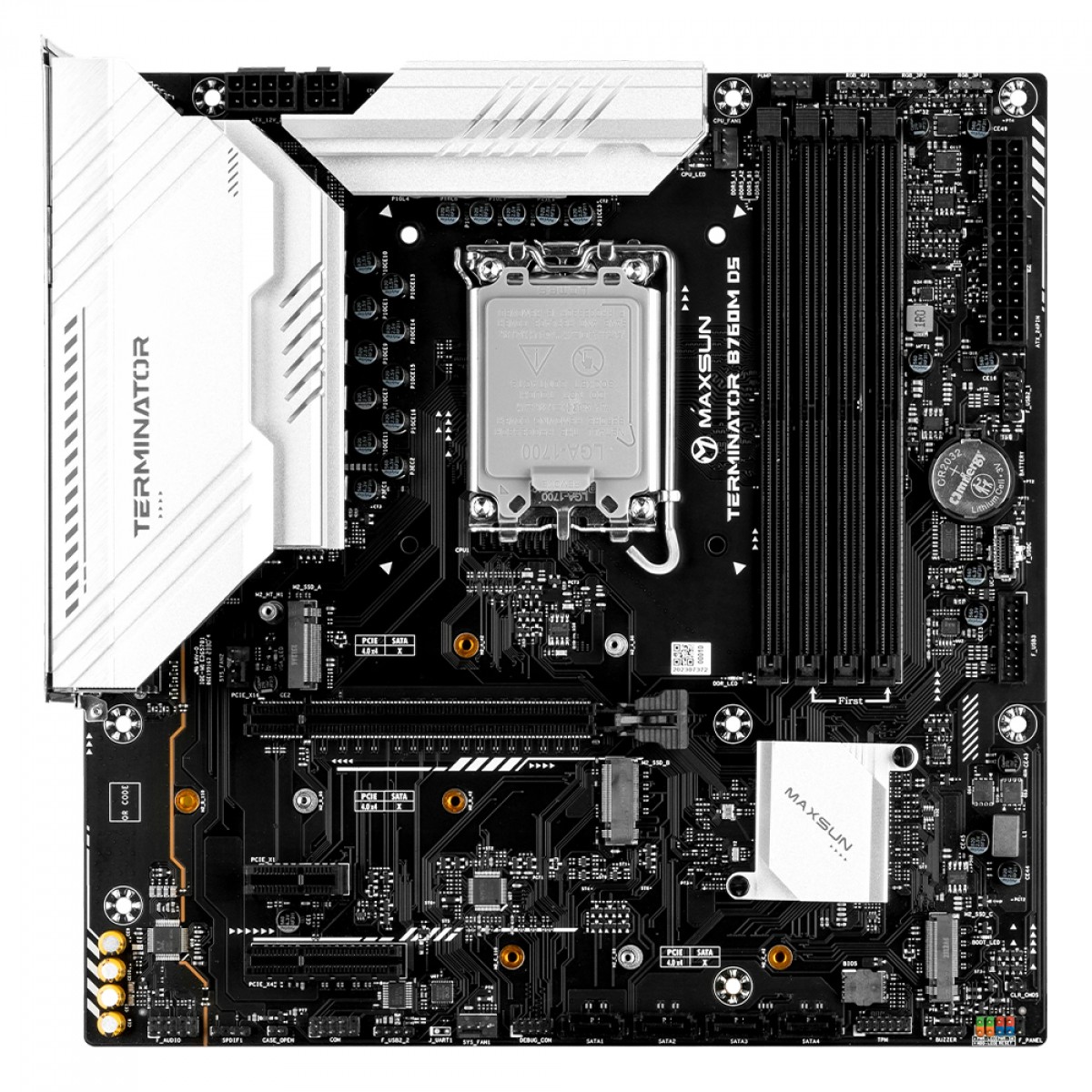 Placa Mãe Maxsun Terminator B760M D5 WiFi 6E, Chipset B760, Intel LGA 1700, mATX, DDR5