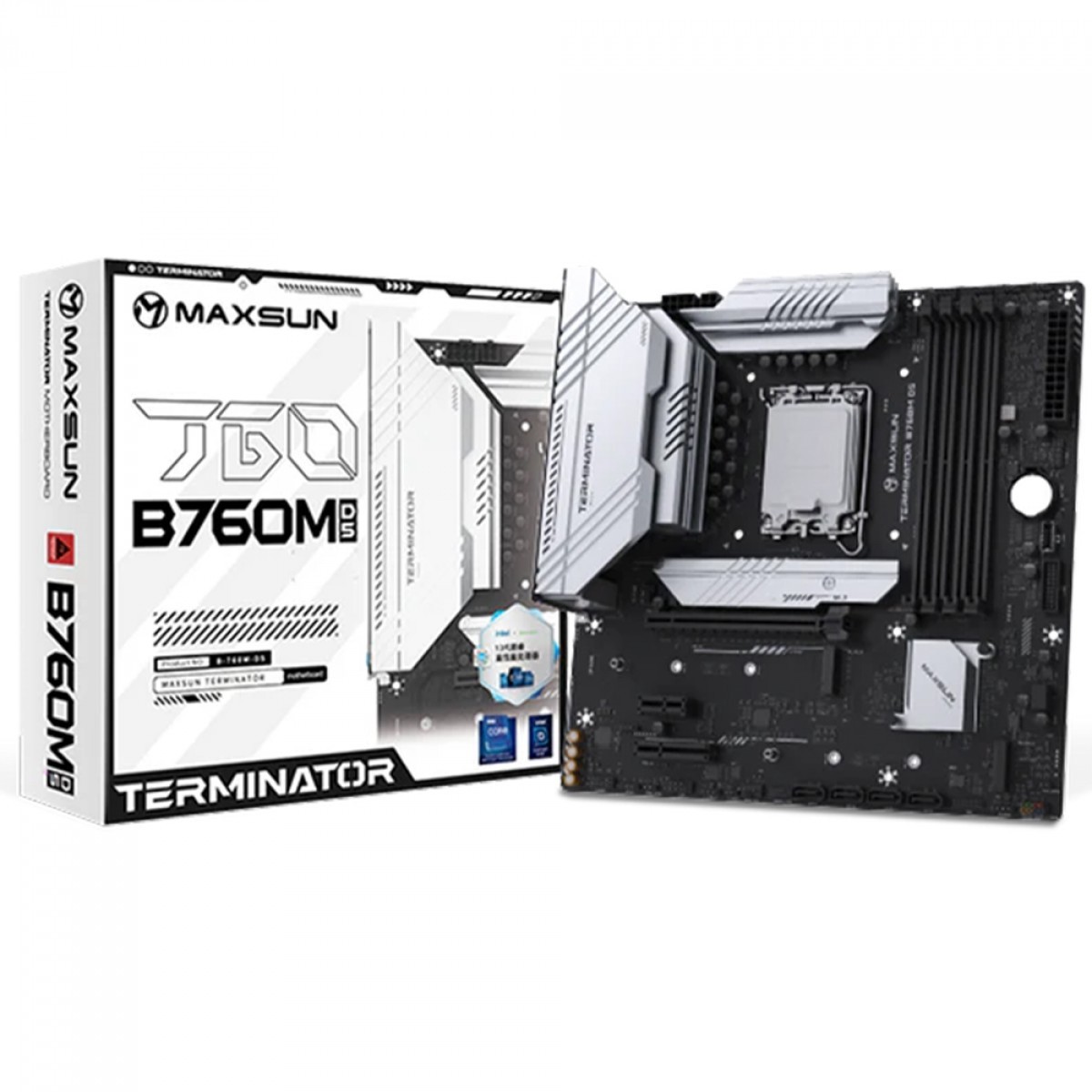 Placa Mãe Maxsun Terminator B760M D5 WiFi, Chipset B760, Intel LGA 1700, mATX, DDR5