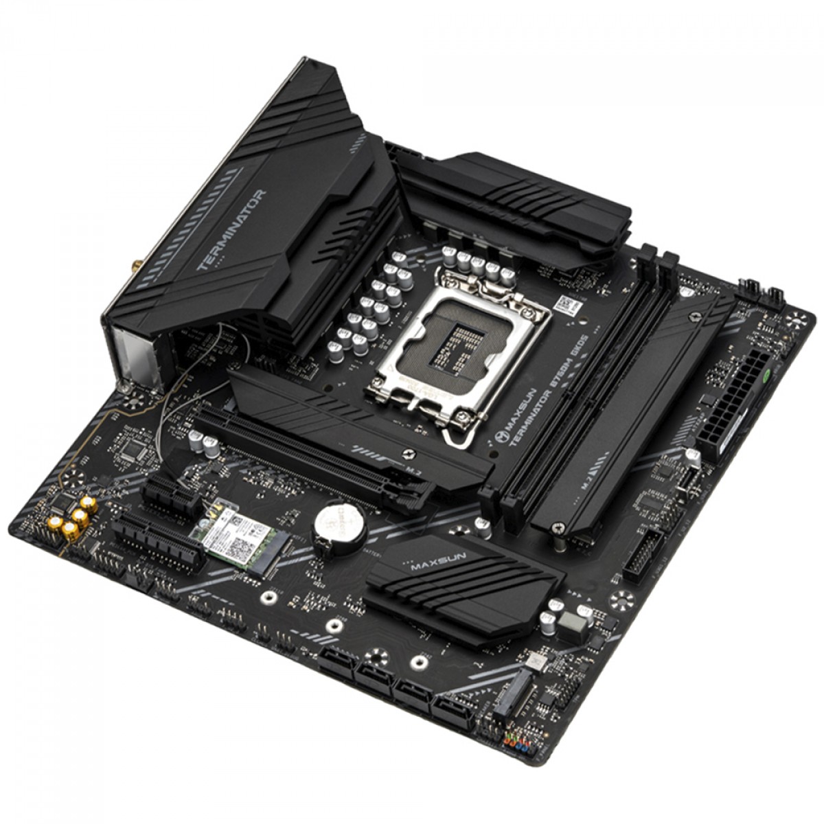 Placa Mãe Maxsun Terminator B760M GKD5 WIFI, Chipset B760, Intel LGA 1700, mATX, DDR5