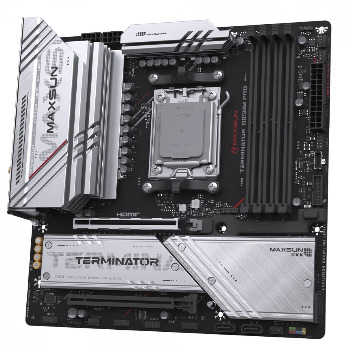 Placa Mãe Maxsun Terminator B850M Pro WiFi, Chipset B850, AMD AM5, mATX, DDR5