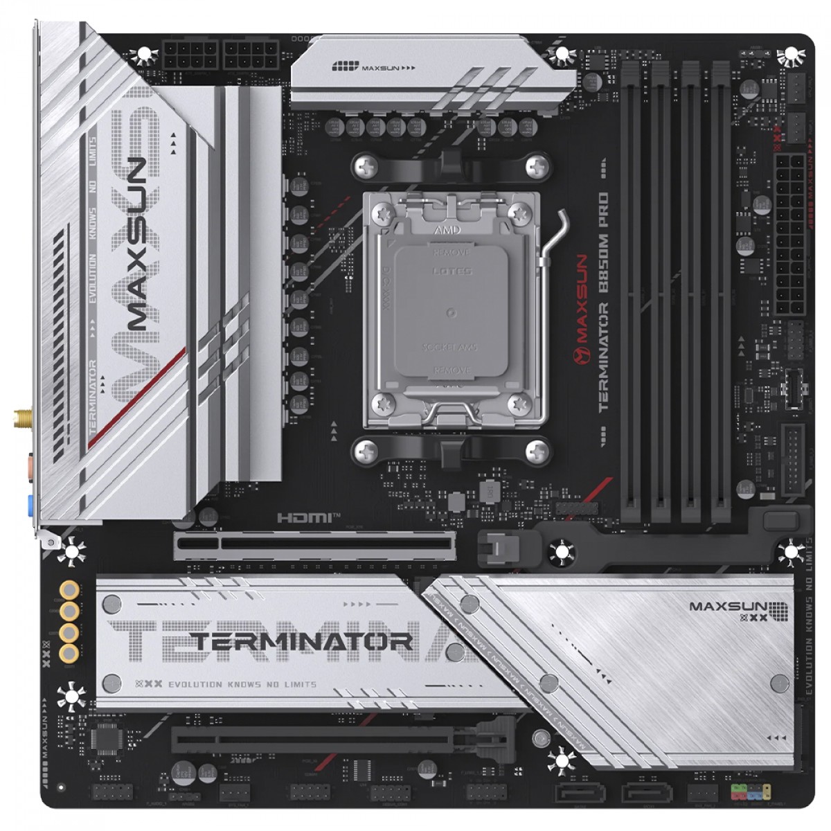 Placa Mãe Maxsun Terminator B850M Pro WiFi, Chipset B850, AMD AM5, mATX, DDR5