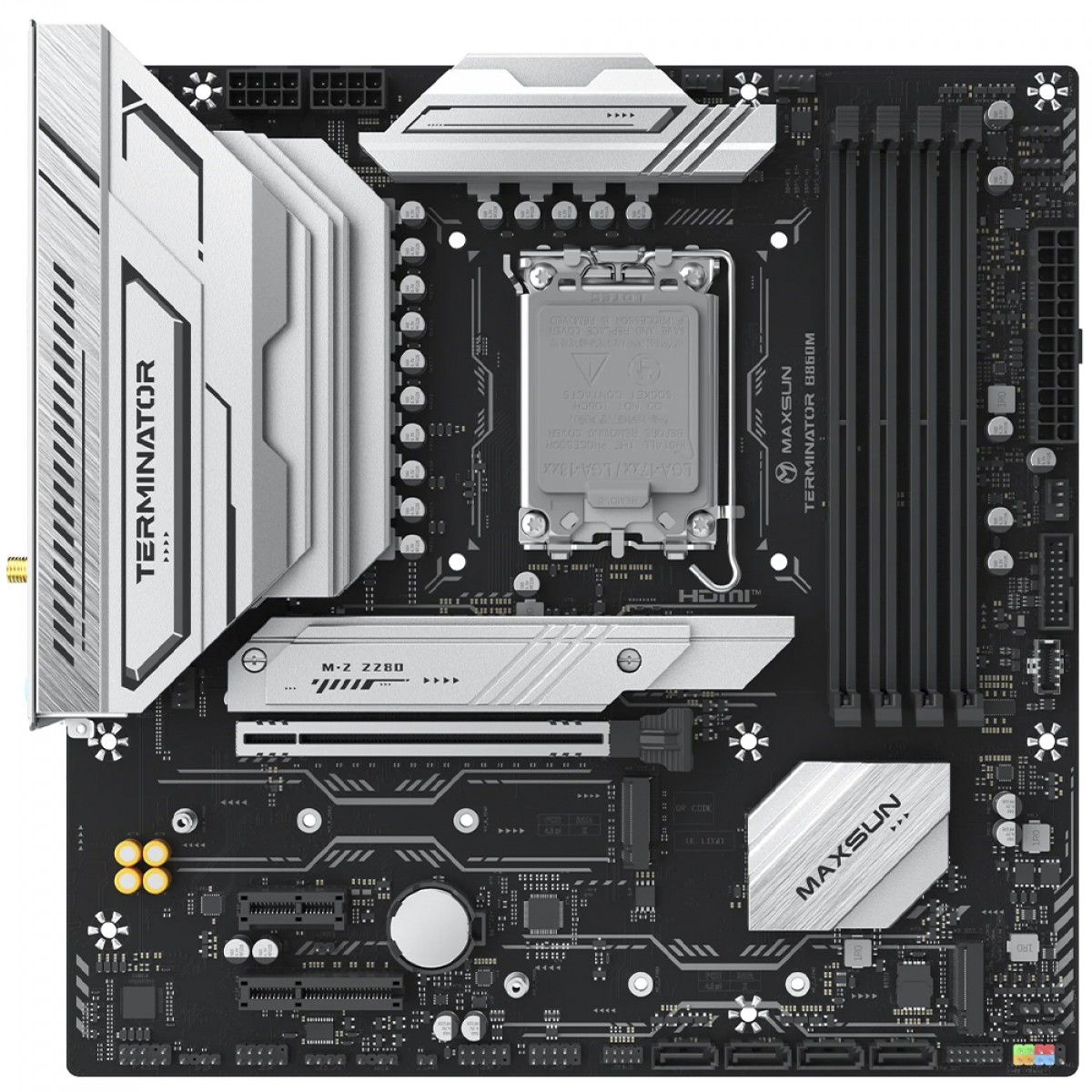 Placa Mãe Maxsun Terminator B860M WiFi, Chipset B860, Intel LGA 1851, mATX, DDR5
