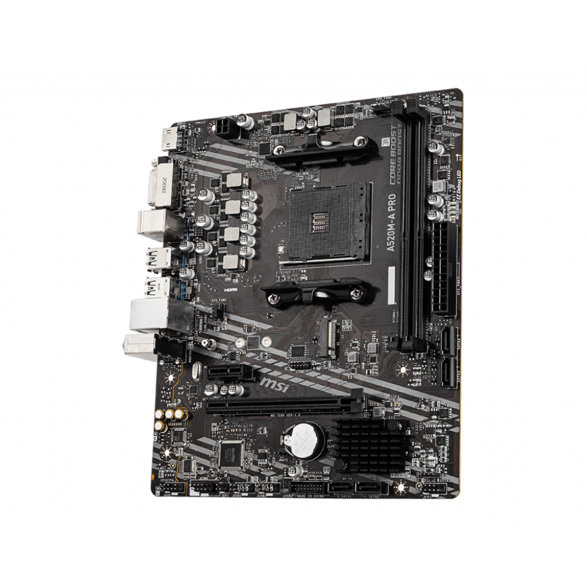 Placa Mãe MSI A520M-A PRO Chipset A520, AMD AM4, mATX, DDR4