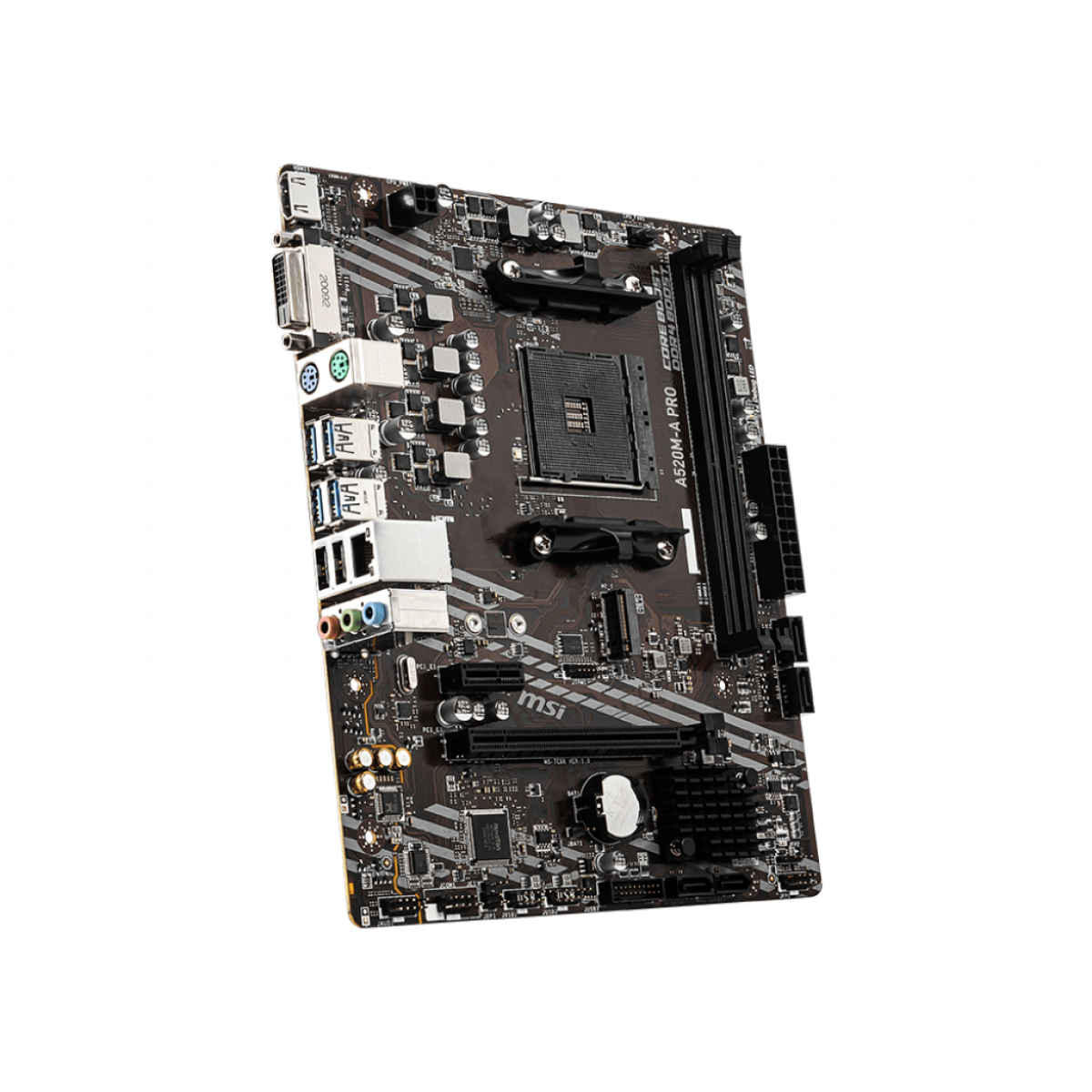 Placa Mãe MSI A520M-A PRO Chipset A520, AMD AM4, mATX, DDR4