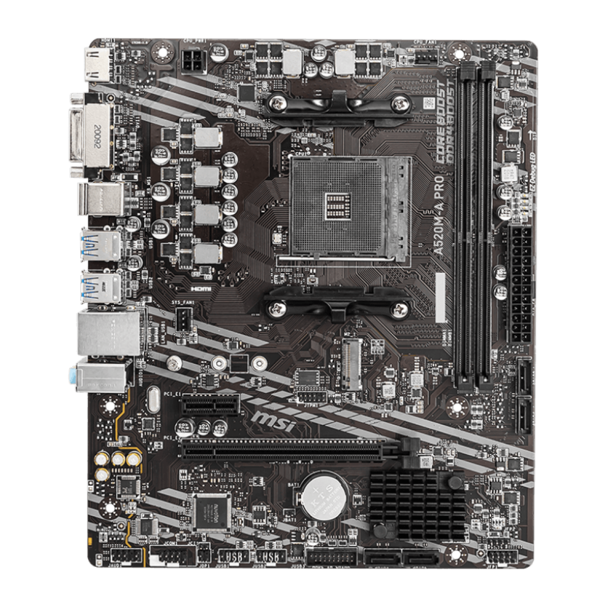 Placa Mãe MSI A520M-A PRO Chipset A520, AMD AM4, mATX, DDR4