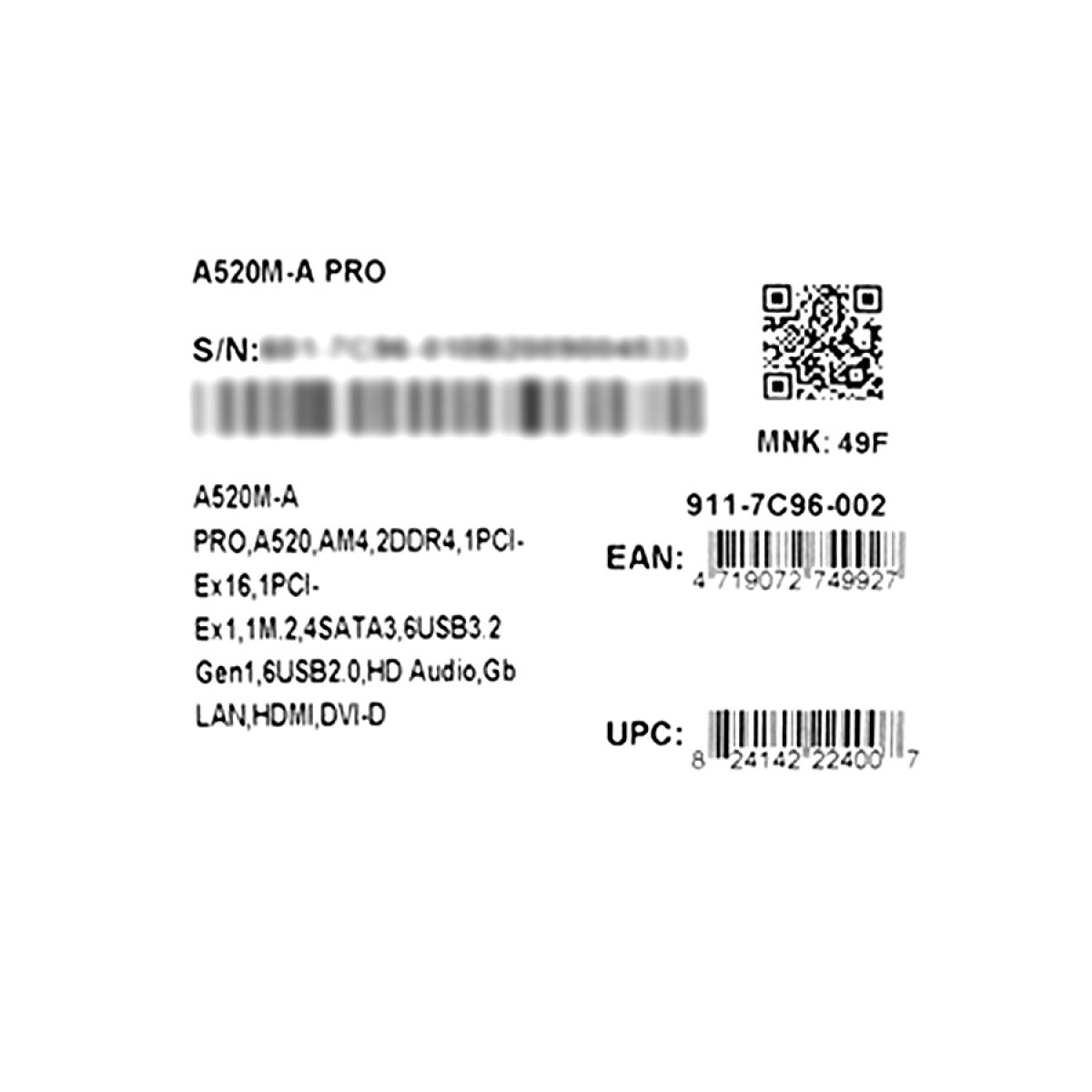 Placa Mãe MSI A520M-A PRO Chipset A520, AMD AM4, mATX, DDR4