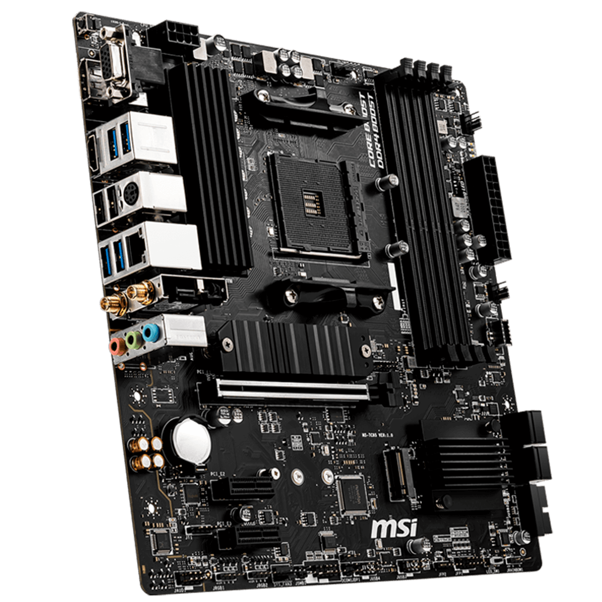 Placa Mãe MSI B550M PRO-VDH WIFI, Chipset B550, AMD AM4, mATX, DDR4