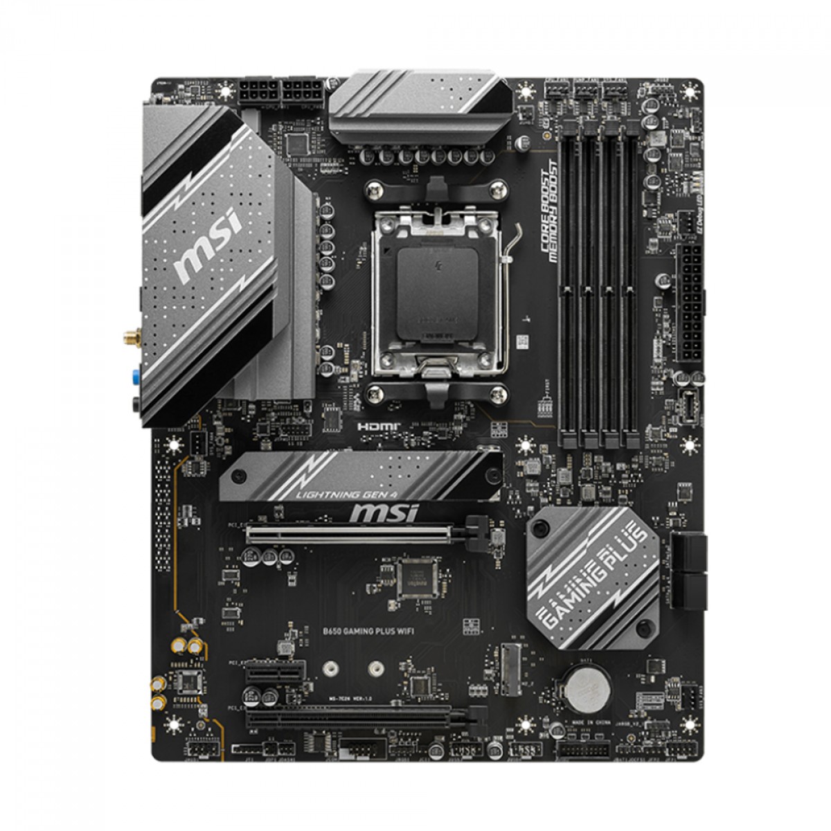 Placa Mãe MSI B650 Gaming Plus WIFI, Chipset B650, AMD AM5, ATX, DDR5, 911-7E26-001