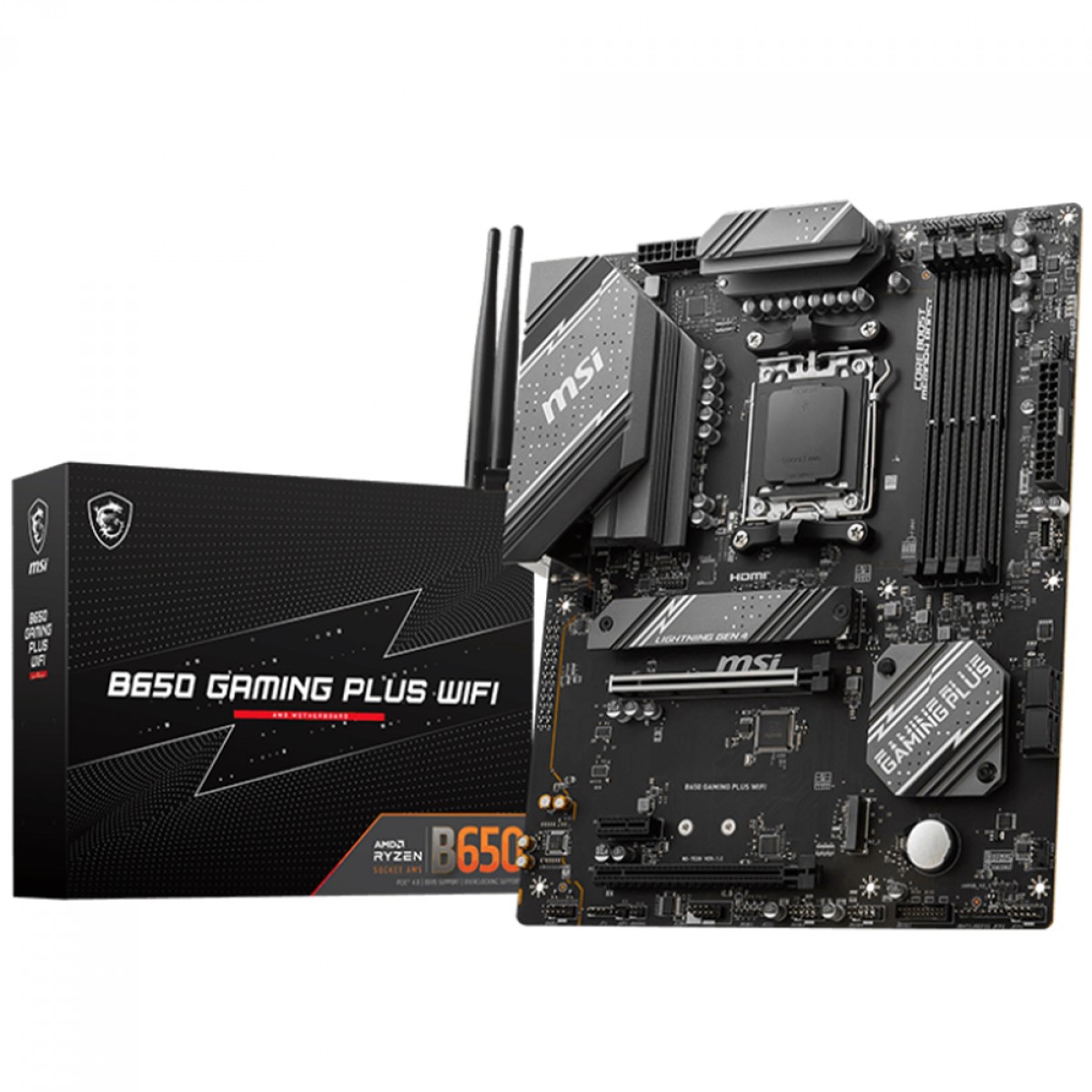 Placa Mãe MSI B650 Gaming Plus WIFI, Chipset B650, AMD AM5, ATX, DDR5, 911-7E26-001
