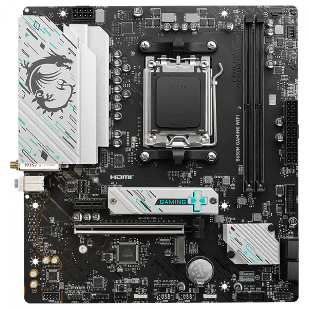 Placa Mãe MSI B650M Gaming WiFi, Chipset B650, AMD AM5, mATX, DDR5
