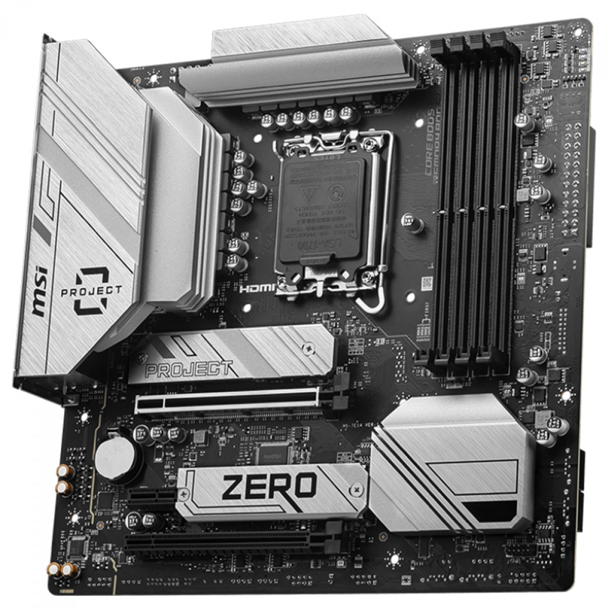 Placa Mãe MSI B760M Project Zero, Chipset B760, WIFI, Intel LGA 1700, MATX, DDR5