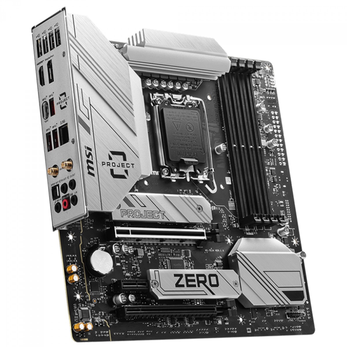 Placa Mãe MSI B760M Project Zero, Chipset B760, WIFI, Intel LGA 1700, MATX, DDR5