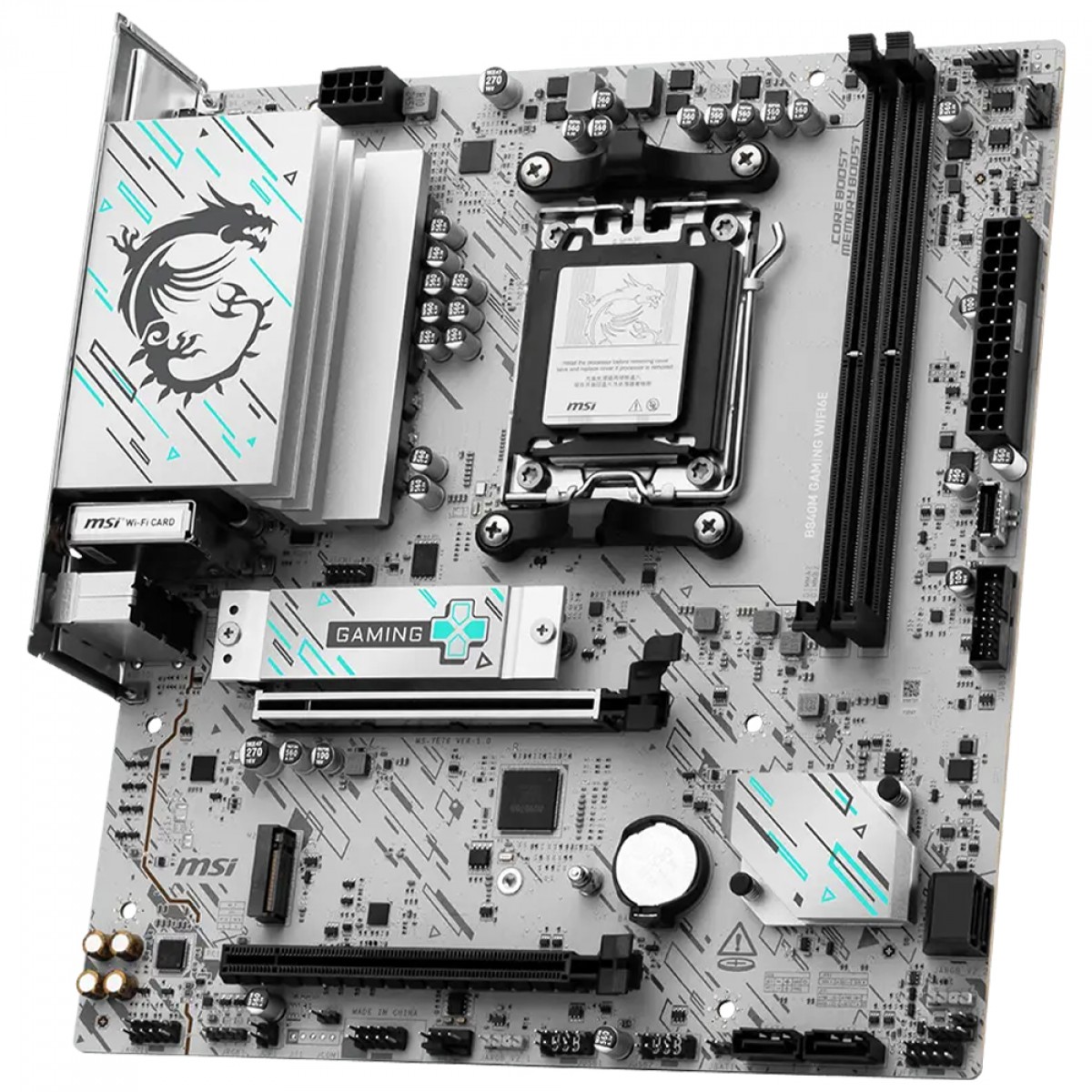 Placa Mãe MSI B840M Gaming WiFi6E, Chipset B840, AMD AM5, mATX, DDR5
