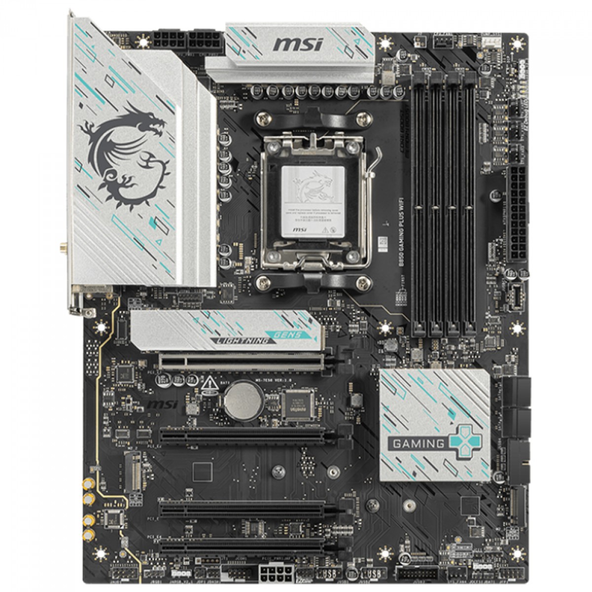 Placa Mãe MSI B850 Gaming PLUS WIFI, Chipset B850, AMD AM5, ATX, DDR5