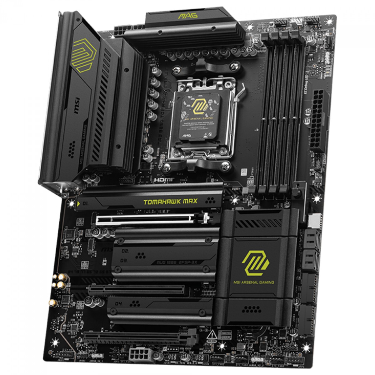 Placa Mãe MSI MAG B850 TOMAHAWK MAX WIFI, Chipset B850, AMD AM5, ATX, DDR5