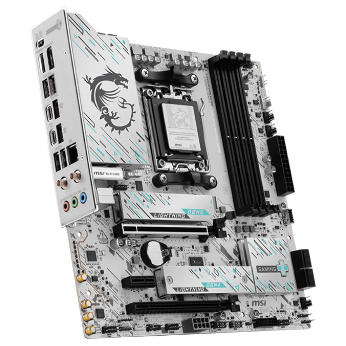Placa Mãe MSI B850M Gaming PLUS WIFI, Chipset B850, AMD AM5, mATX, DDR5