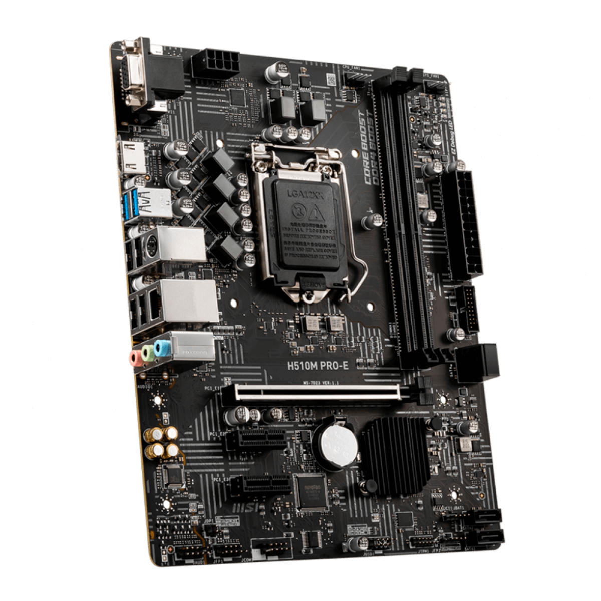 Placa Mãe MSI H510M PRO-E, Chipset H510, Intel LGA 1200, M-ATX, DDR4, 911-7D23-002