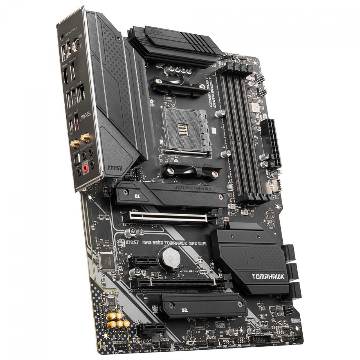 Placa Mãe MSI MAG B550 Tomahawk Max WiFi, Chipset B550, AMD AM4, ATX, DDR4