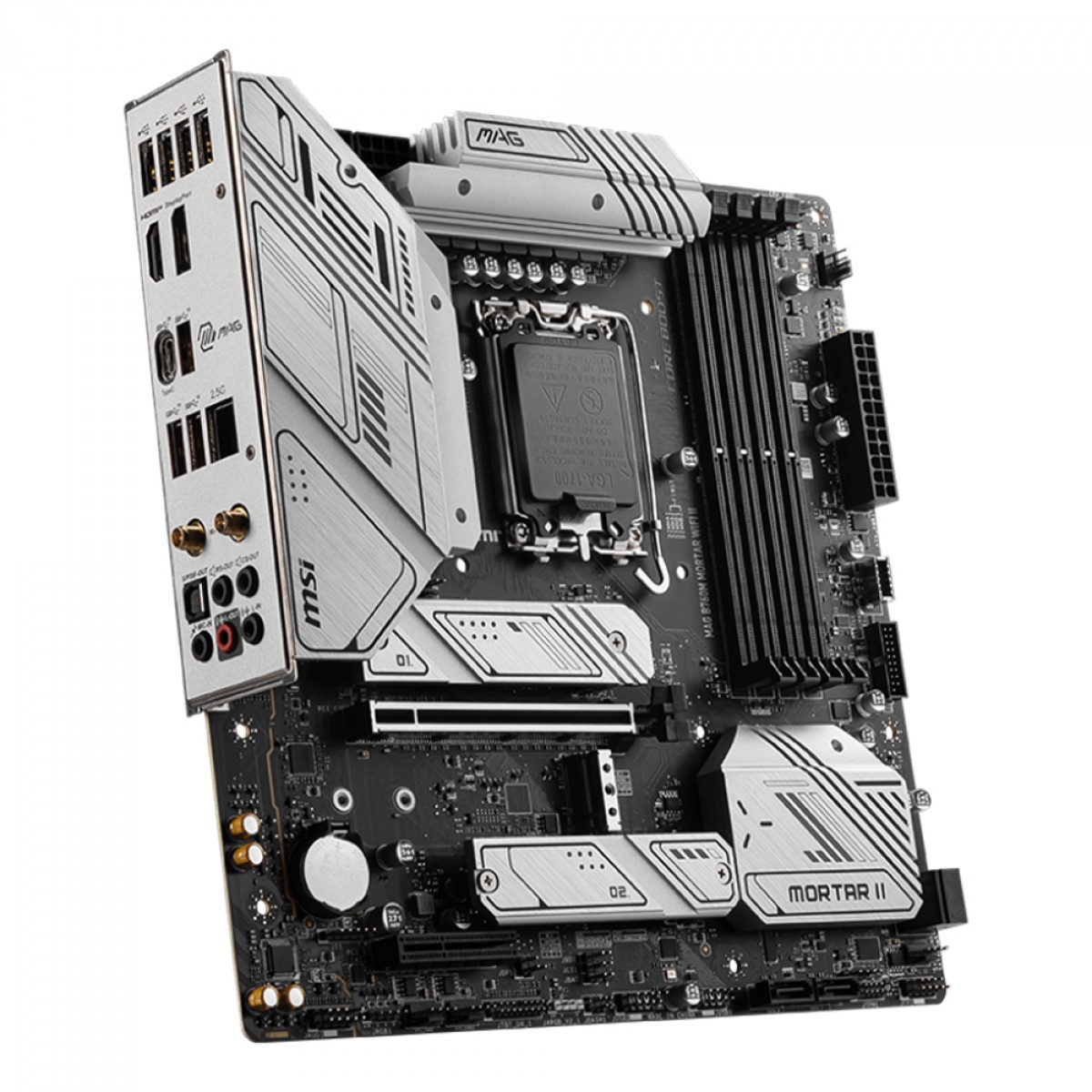 Placa Mãe MSI MAG B760M MORTAR WIFI II, Chipset B760, Intel LGA 1700, MATX, DDR5, 911-7E13-006