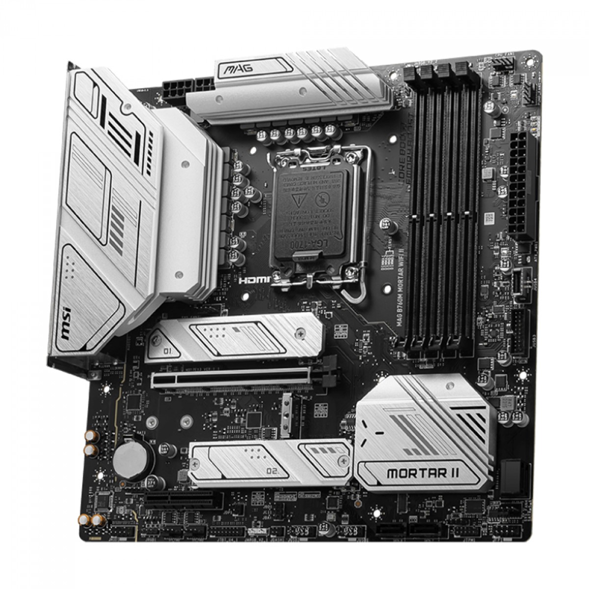 Placa Mãe MSI MAG B760M MORTAR WIFI II, Chipset B760, Intel LGA 1700, MATX, DDR5, 911-7E13-006