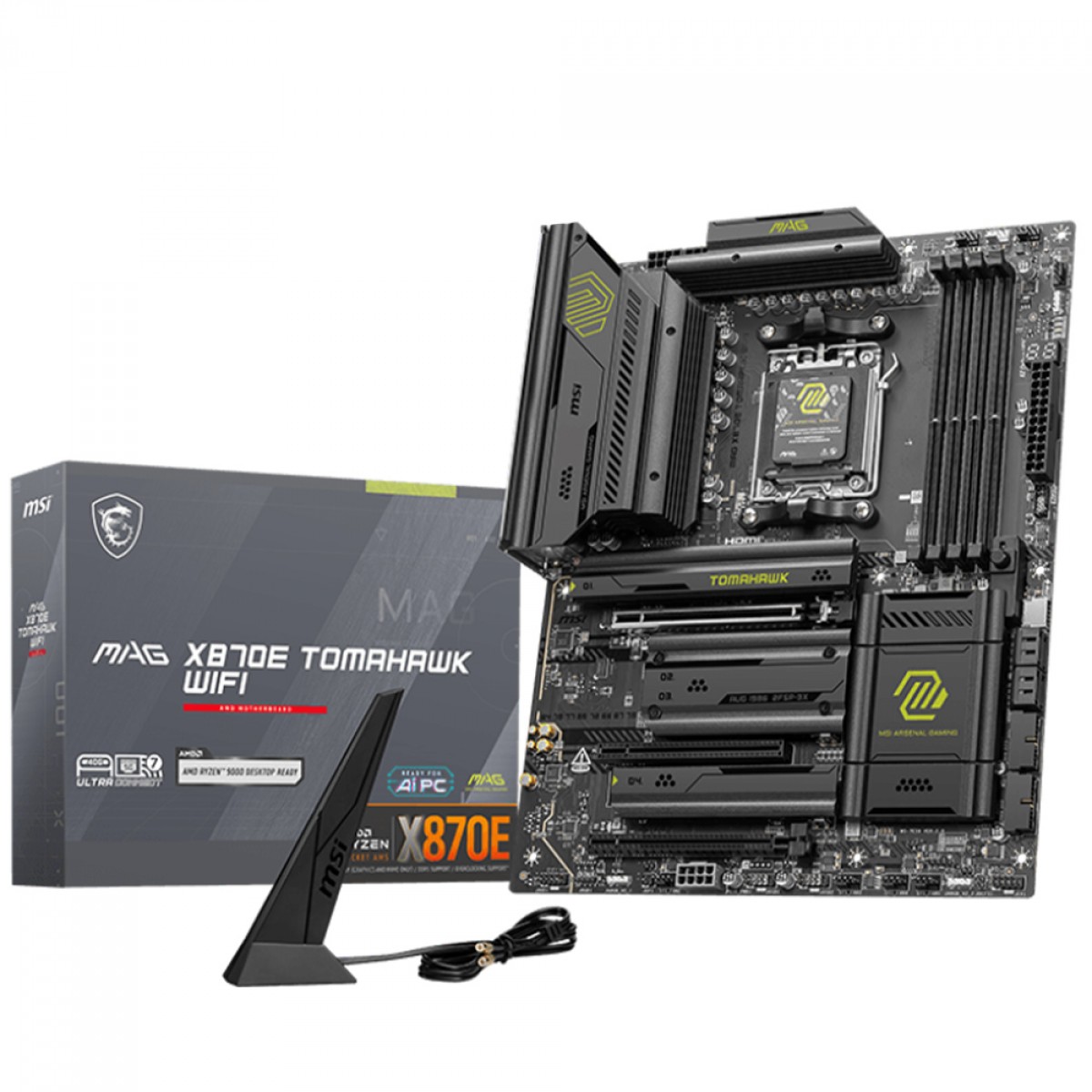 Placa Mãe MSI MAG X870E Tomahawk WIFI, Chipset X870, AMD AM5, ATX, DDR5