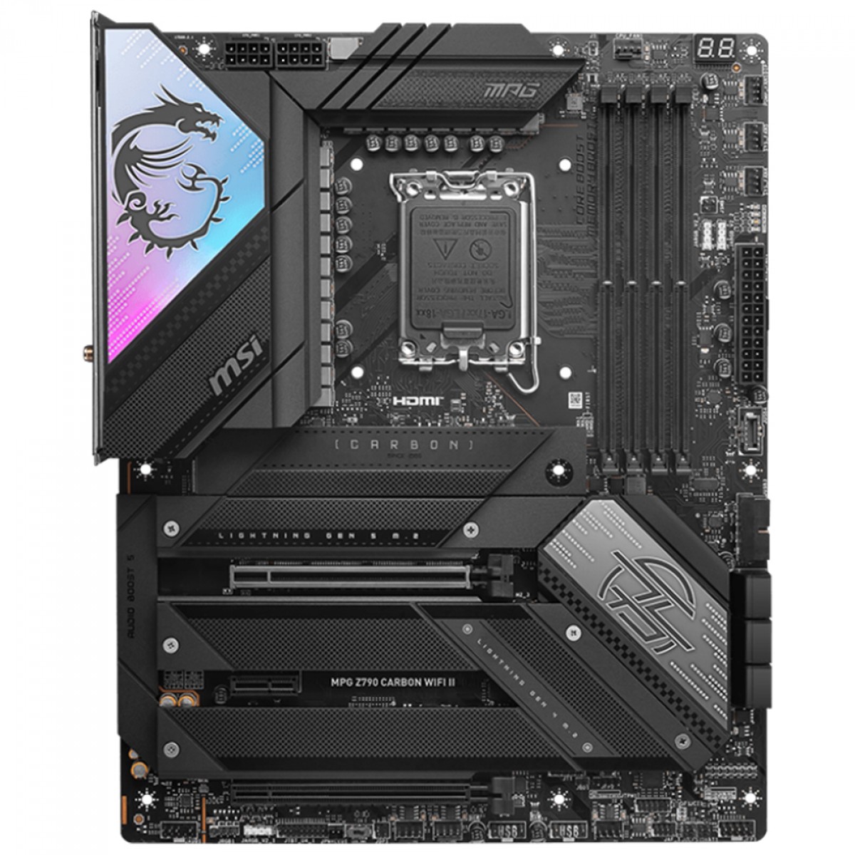 Placa Mãe MSI MPG Z790 Carbon WIFI II, Chipset Z790, Intel LGA 1700, ATX, DDR5, RGB