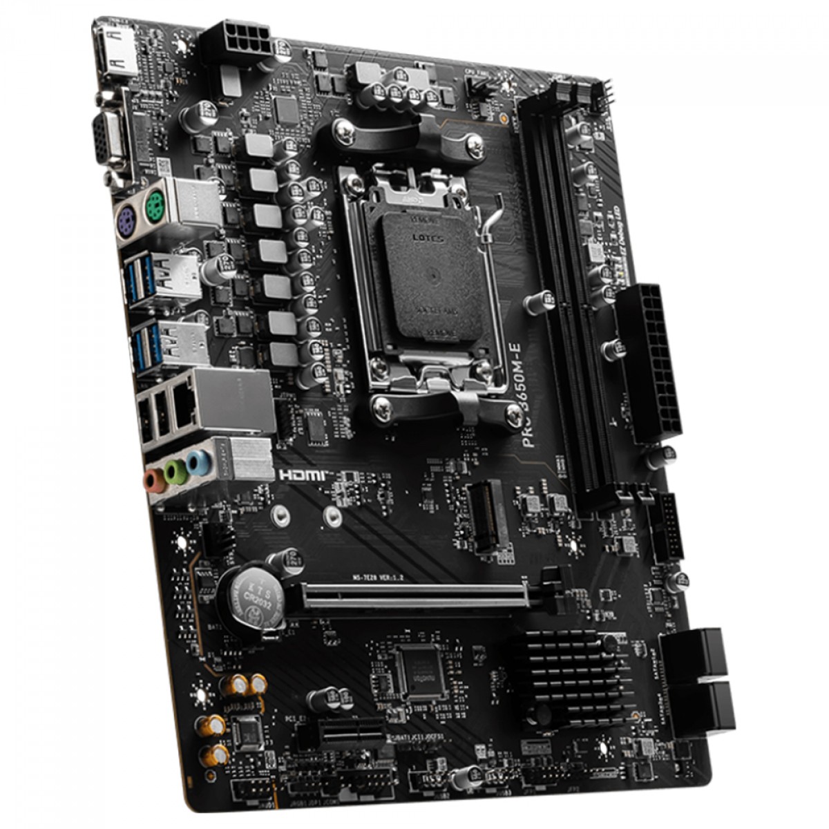 Placa Mãe MSI PRO B650M-E, Chipset B650, AMD AM5, M-ATX, DDR5