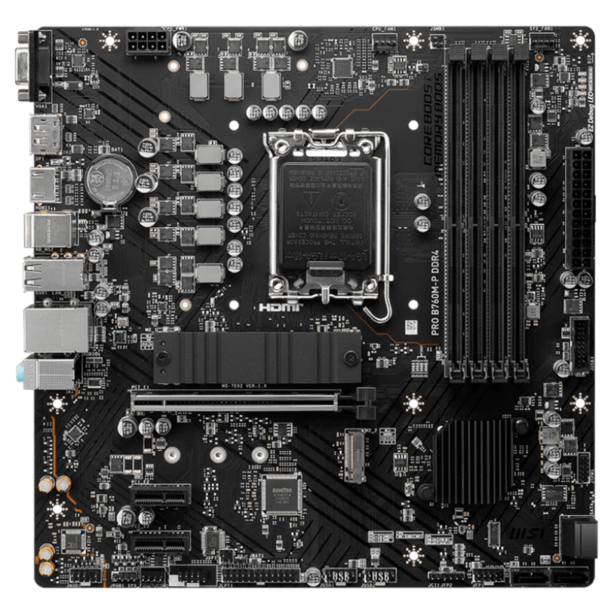 Placa Mãe MSI PRO B760M-P DDR4, Chipset B760, Intel LGA 1700, mATX, DDR4