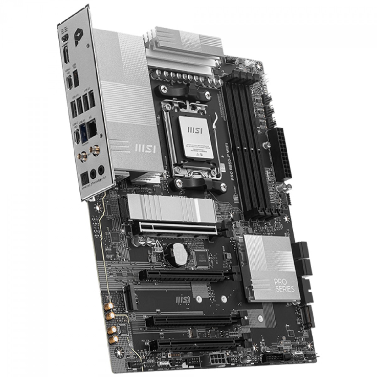 Placa Mãe MSI PRO B850-P WIFI, Chipset B850, AMD AM5, ATX, DDR5