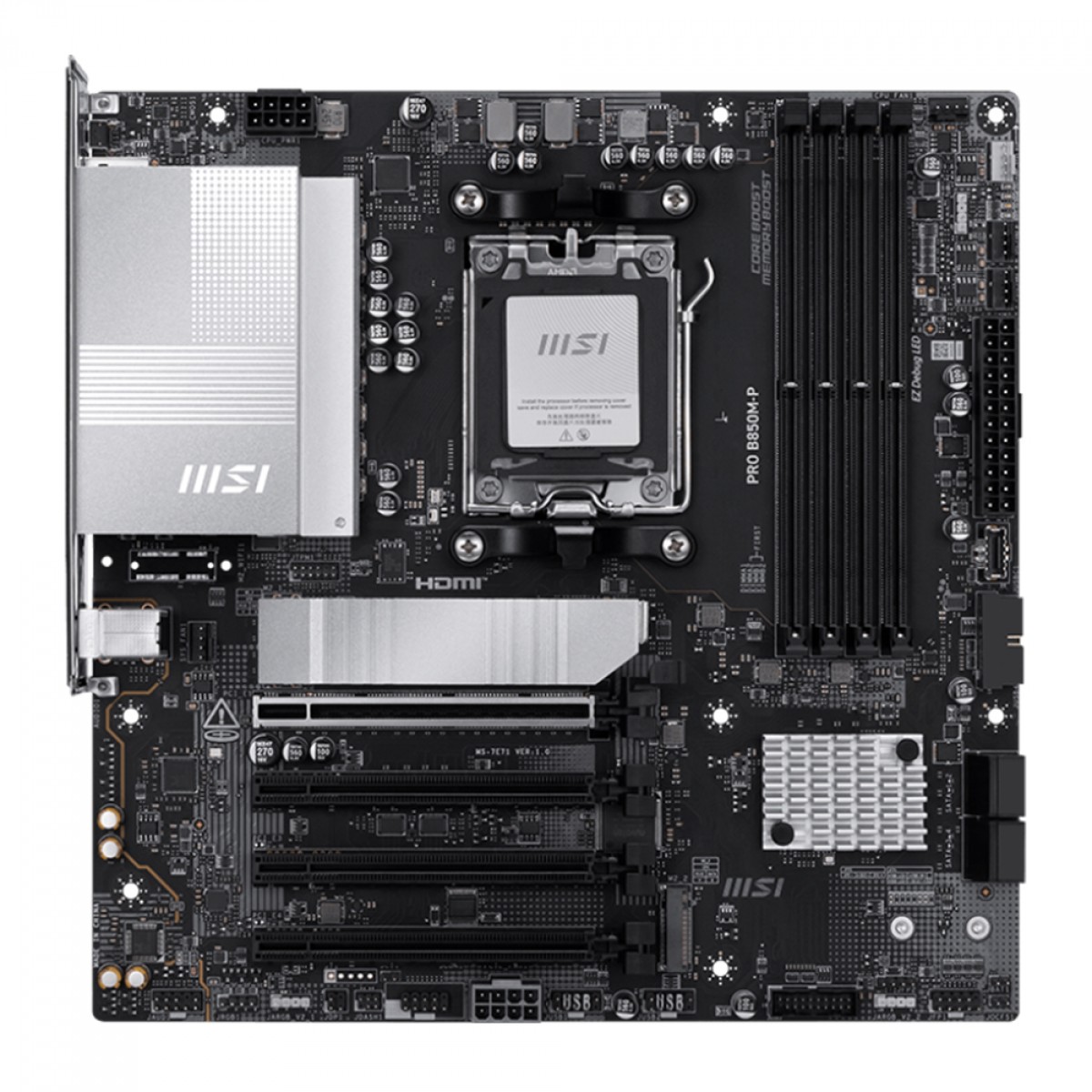 Placa Mãe MSI PRO B850M-P, Chipset B850, AMD AM5, mATX, DDR5