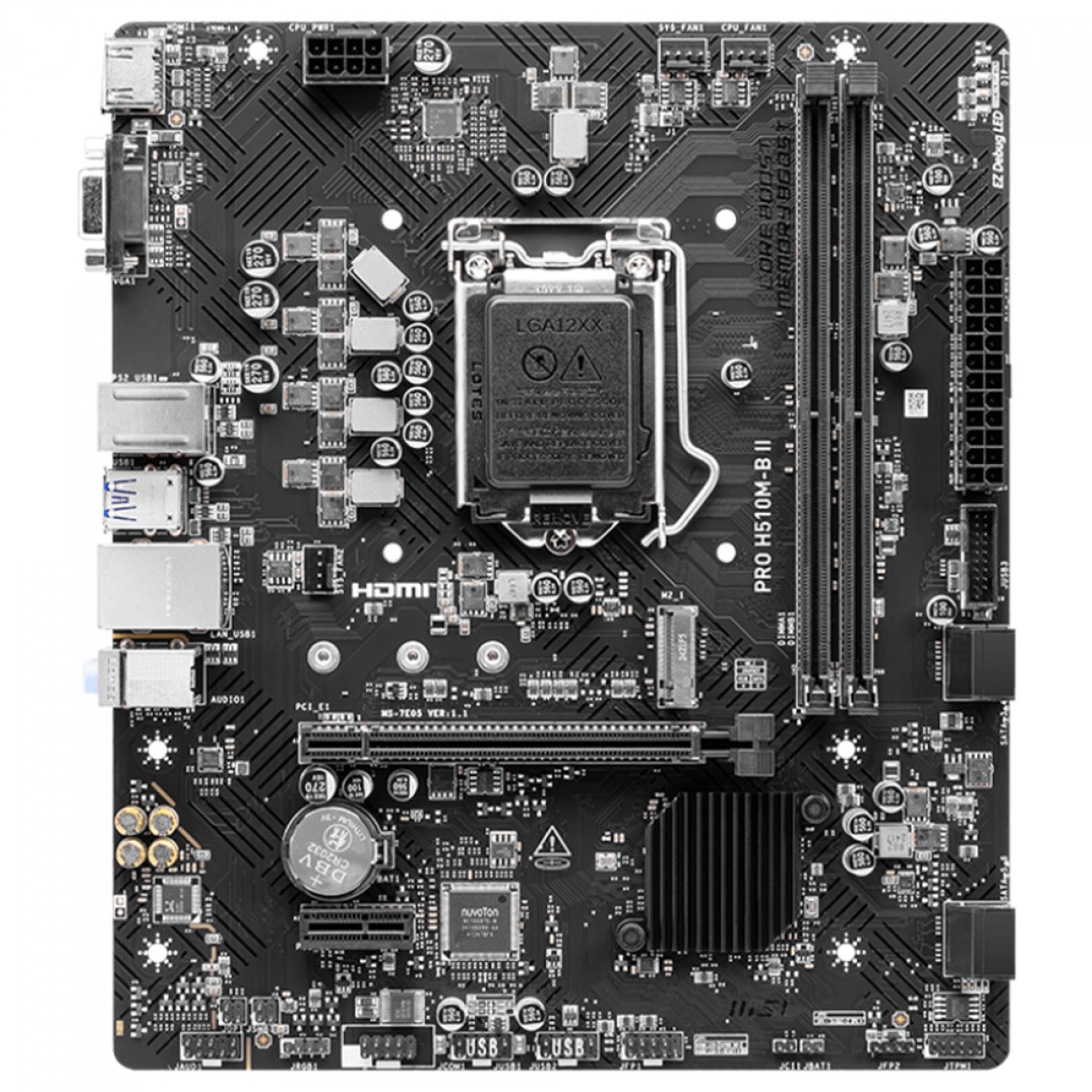 Placa Mãe MSI PRO H510M-B II, Chipset H470, Intel LGA 1200, mATX, DDR4