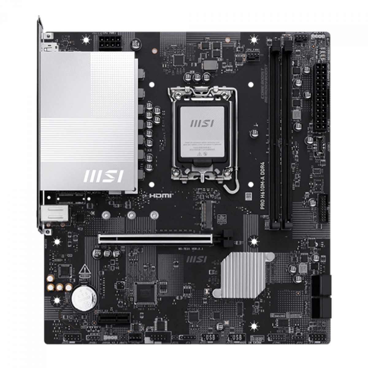 Placa Mãe MSI PRO H610M-A, Chipset H610, Intel LGA 1700, M-ATX, DDR4