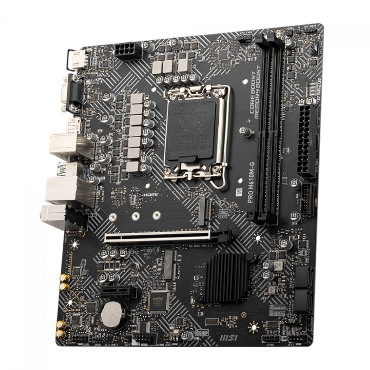Placa Mãe MSI PRO H610M-G, Chipset H610, Intel LGA 1700, M-ATX, DDR5