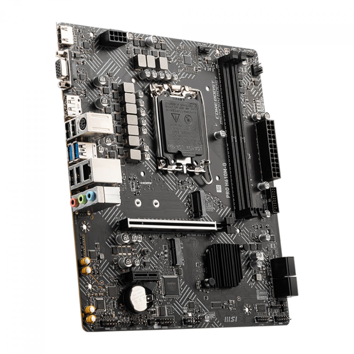 Placa Mãe MSI PRO H610M-G, Chipset H610, Intel LGA 1700, M-ATX, DDR5